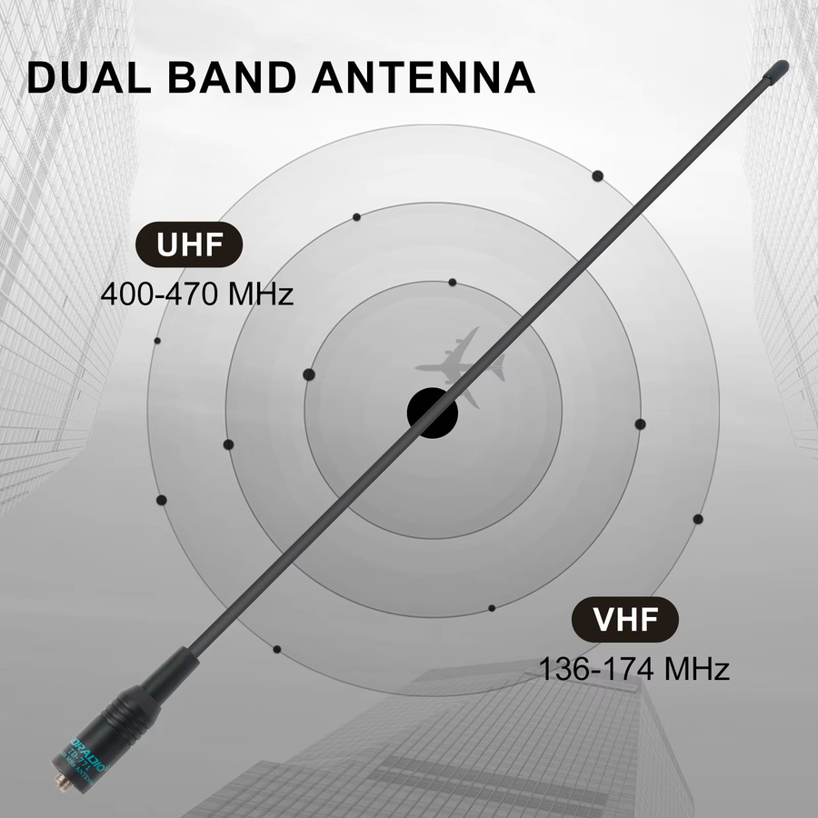 TIDRADIO TD-771 Walkie-Talkie Zubehör VHF/UHF 144/430MHz Amateurfunk-Antenne in Schwarz für BaoFeng UV-5R, 5RM, 5RX und TD-H8 - Bild 3