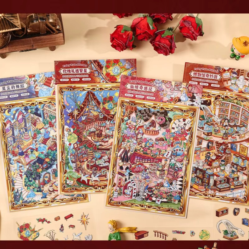 TWBEB 3-teiliges 3D-Diorama-Aufkleber-Set in Multicolour für kreative DIY-Papierkunst und Märchen-Szenen - Bild 2
