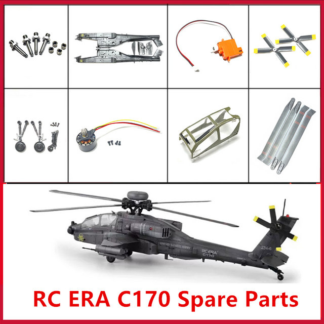 RC ERA C170 Apache RC Hubschrauber Ersatzteile Zubehör, Grau - Bild 1