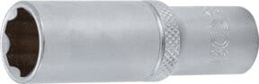BGS Steckschlüssel-Einsatz Super Lock tief mit 10 mm 3/8 Zoll Antrieb und 14 mm Schlüsselweite in Silber - Bild 1