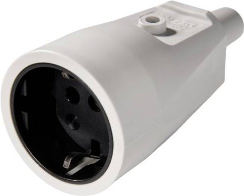 Martin Kaiser Schutzkontaktkupplung aus PVC, 250V, Grau, IP20 - Bild 1