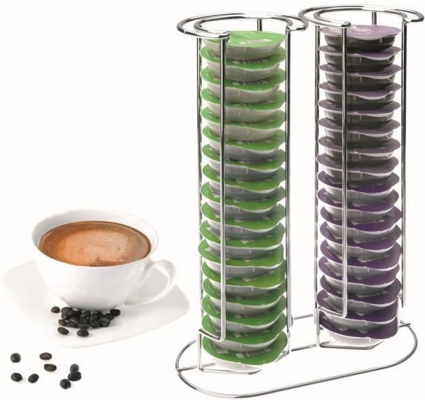 Ibili Kapselspender Nevado für Tassimo Kaffeekapseln, Silber, Metall, Kapazität: 34 Kapseln - Bild 1