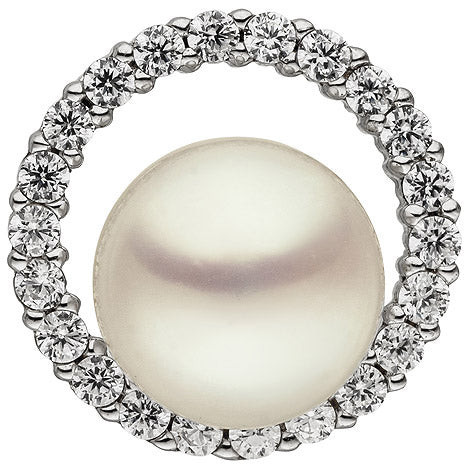 Colfem Anhänger 925 Sterling Silber, Süßwasser Perle, Zirkonia - Bild 1