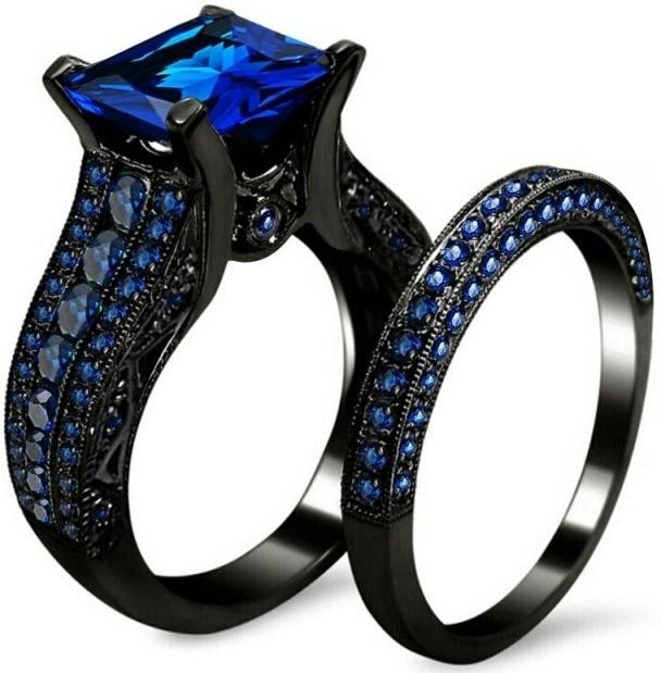 YIRAN Jewelry Verlobungsring, Zirkonia, Schwarz, Damen - Bild 1