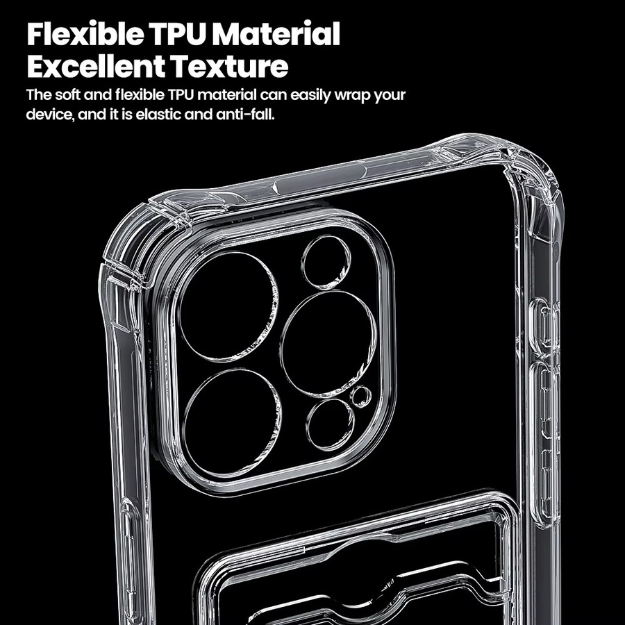 Toocki 5er Set Transparente Handyhüllen aus weichem TPU für iPhone 15 14 13 12 Pro Max Plus Stoßfestes Cover - Bild 3