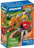 PLAYMOBIL Animals & Friends Zoo: Tiger und Besucher Konstruktionsspielzeug 72089 - Bild 1