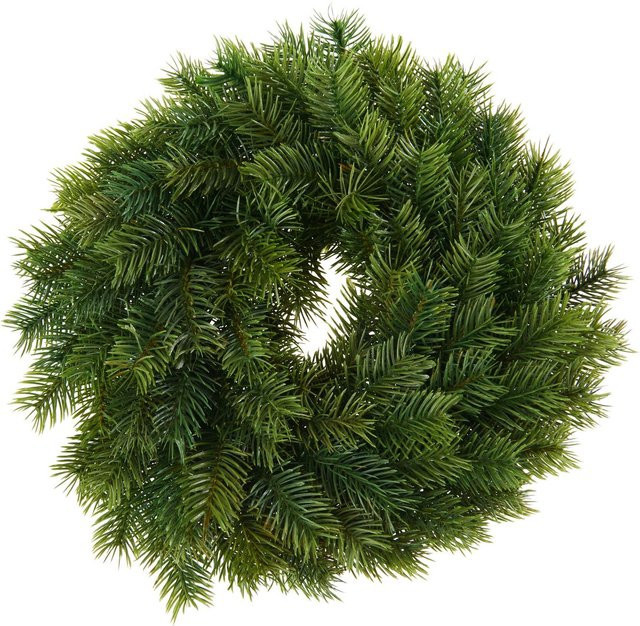 Künstlicher Edeltannenkranz Franny in Grün für die Weihnachtszeit, Durchmesser: 35,0 cm - Bild 1