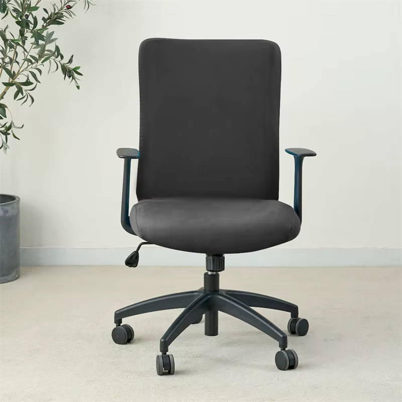 WANERQU Samt-Bürostuhlbezug, dehnbarer und weicher Sitzbezug für Drehstühle und Sessel, einfarbig - Bild 3