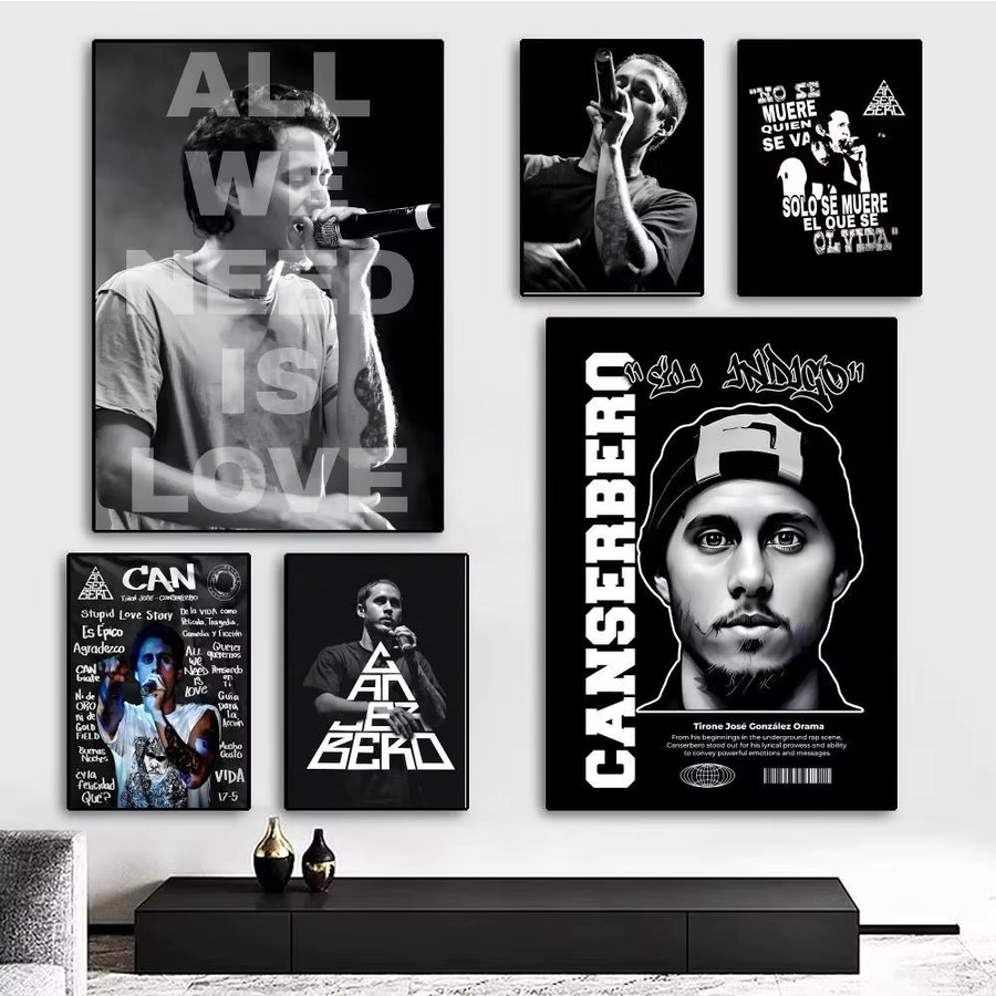 Wasserfester Wandaufkleber C-Canserbero Rapper Poster für Wohnzimmer und Schlafzimmer, Mehrfarbig - Bild 2