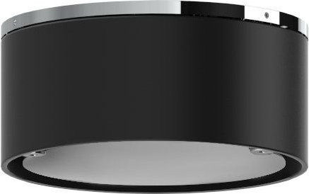 Top Light Puk Mini One 2 Deckenleuchte in Schwarz matt und Chrom mit mattiertem Glas - Bild 1