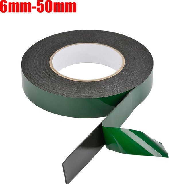 TFAAI Selbstklebendes doppelseitiges Schaumstoffband aus PE-Schwamm, Schwarz, Länge: 10 m, Breite: 6-50 cm - Bild 1