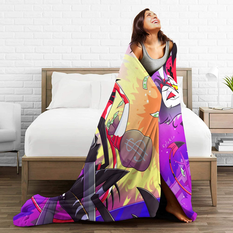 Helluva Boss Flanell Tagesdecke Stolas x Blitz Motiv in Multicolour - Bild 5