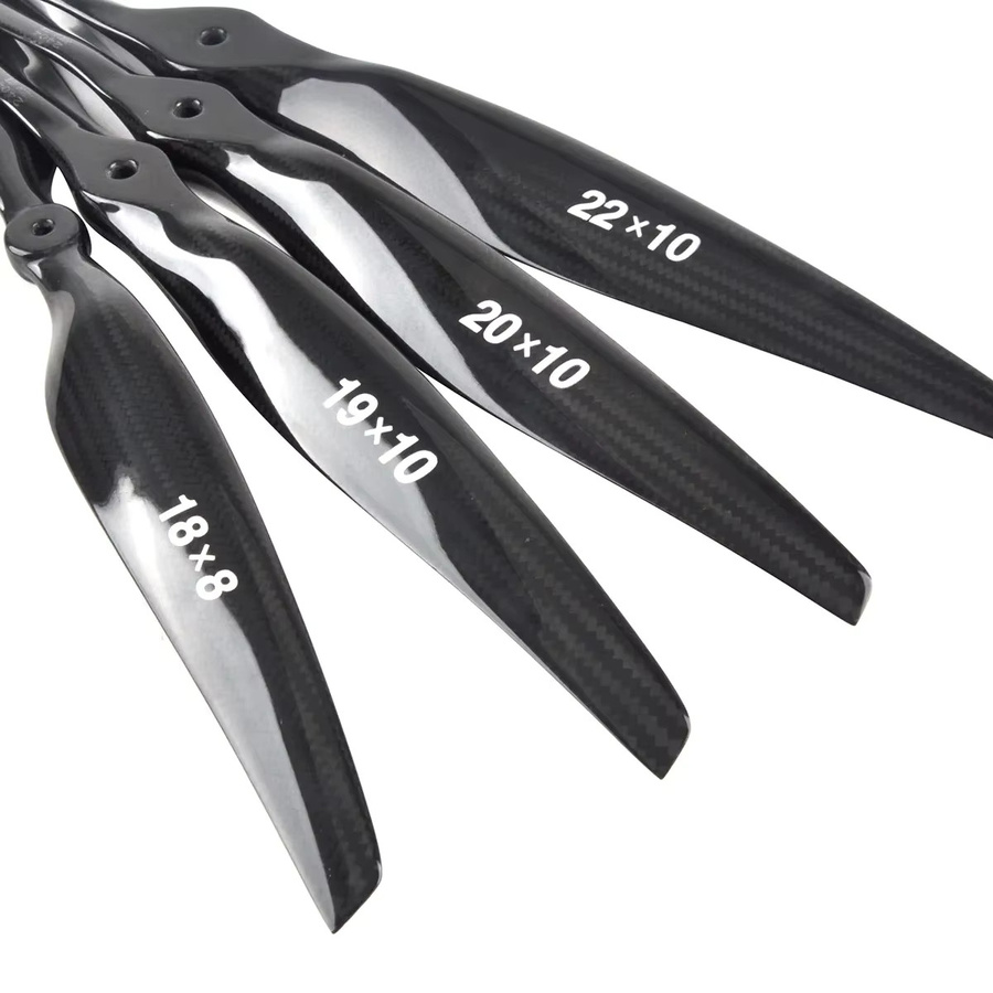 3K Aerospace Weave Kohlefaser RC Flugzeugpropeller, Schwarz - Bild 2