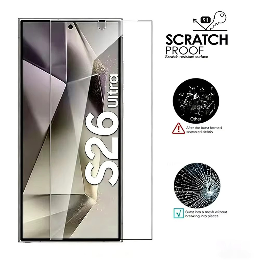 NNBILI 4er-Pack gehärtetes Glas Displayschutzfolie für Samsung Galaxy S26 Ultra, S25 Plus und S24, transparent, HD-Displayschutz mit Fingerabdruck-Kompatibilität - Bild 4