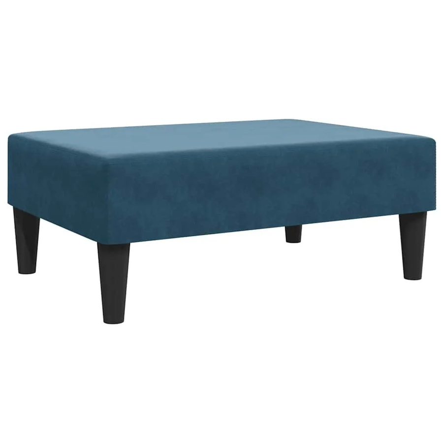 vidaXL Fußhocker Blau Samt B/T/H: 77 x 55 x 31 cm - Bild 2