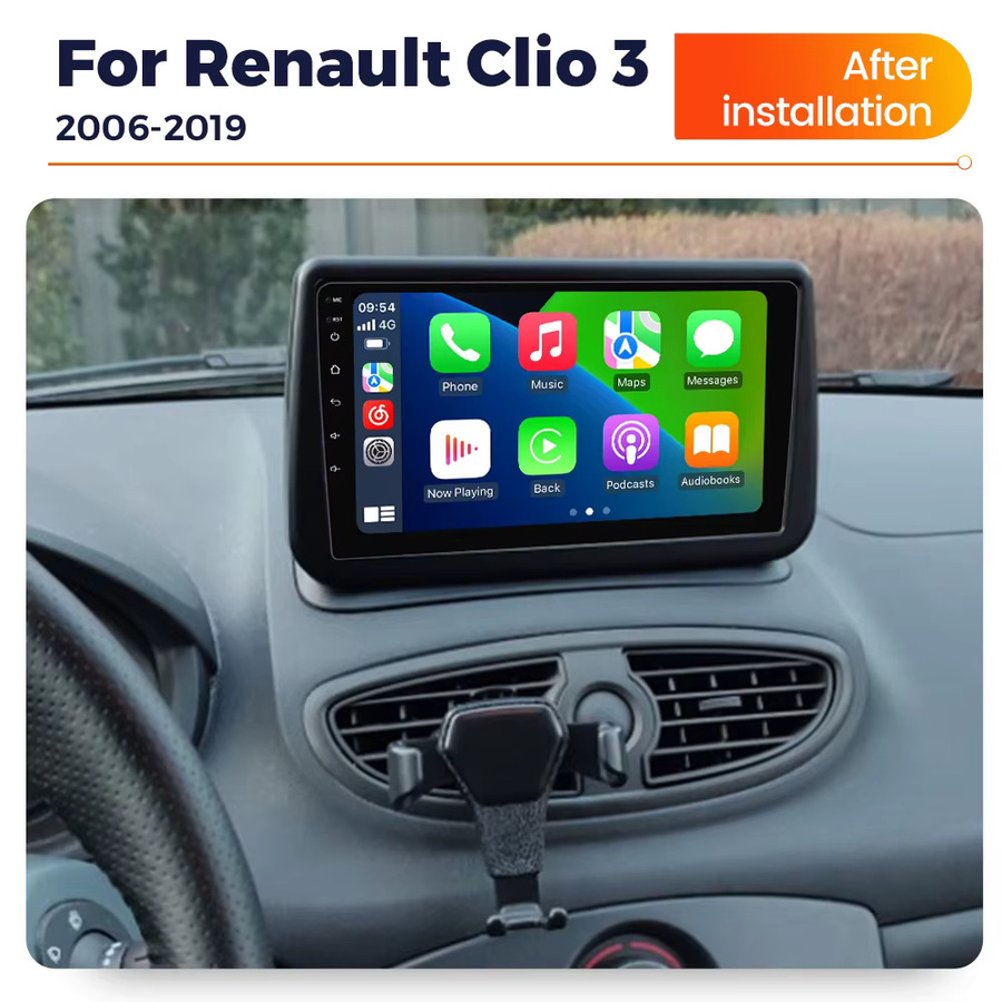 Navifly Autoradio für Renault Clio 3 (2006-2019) mit Wireless CarPlay, Android Auto, Bluetooth und GPS, 2DIN Multimedia Player in Schwarz - Bild 2
