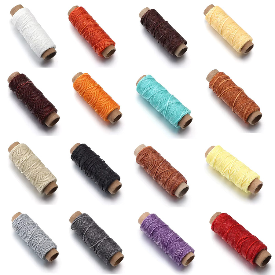 Bunte gewachste Schnur 150D für Leathercraft, 1 mm Dicke, 50 Yards pro Rolle - Bild 3