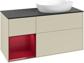 V&B Waschtischunterschrank Finion in Seidengrau lackiert, Breite: 120 cm, Tiefe: 50,1 cm, Höhe: 50,1 cm - Bild 1
