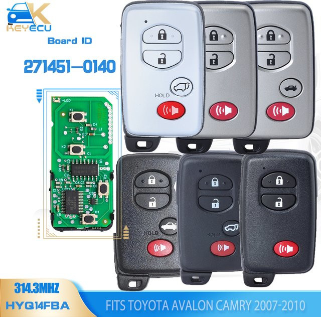 KEYECU Smart Keyless Remote Key 314,3 MHz Fob für Toyota Highlander RAV4 Sequoia Camry Avalon Corolla Kluger 271451-0140 - Bild 1