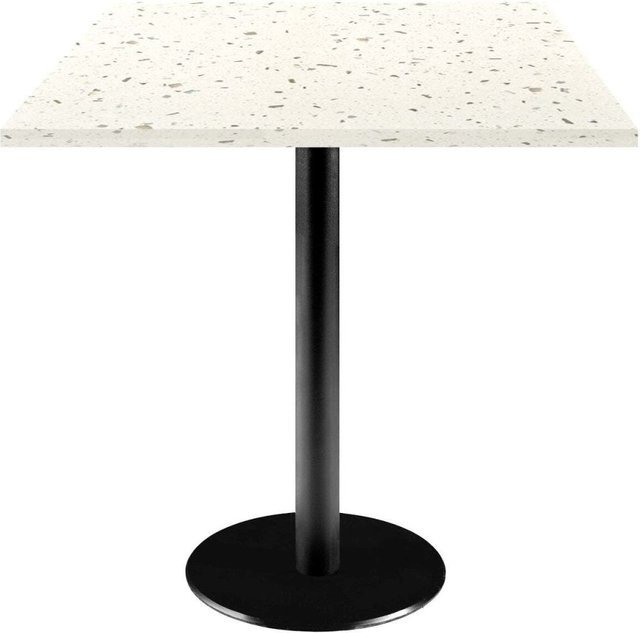 RestooTab Tisch Rome quadratisch mit Terrazzo Platte und schwarzem Gestell, B/T/H: 70 x 70 x 75 cm - Bild 1