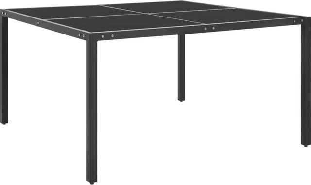 Furnicato Gartentisch aus Stahl und gehärtetem Glas in Anthrazit, B/T/H: 130 x 130 x 72 cm - Bild 1