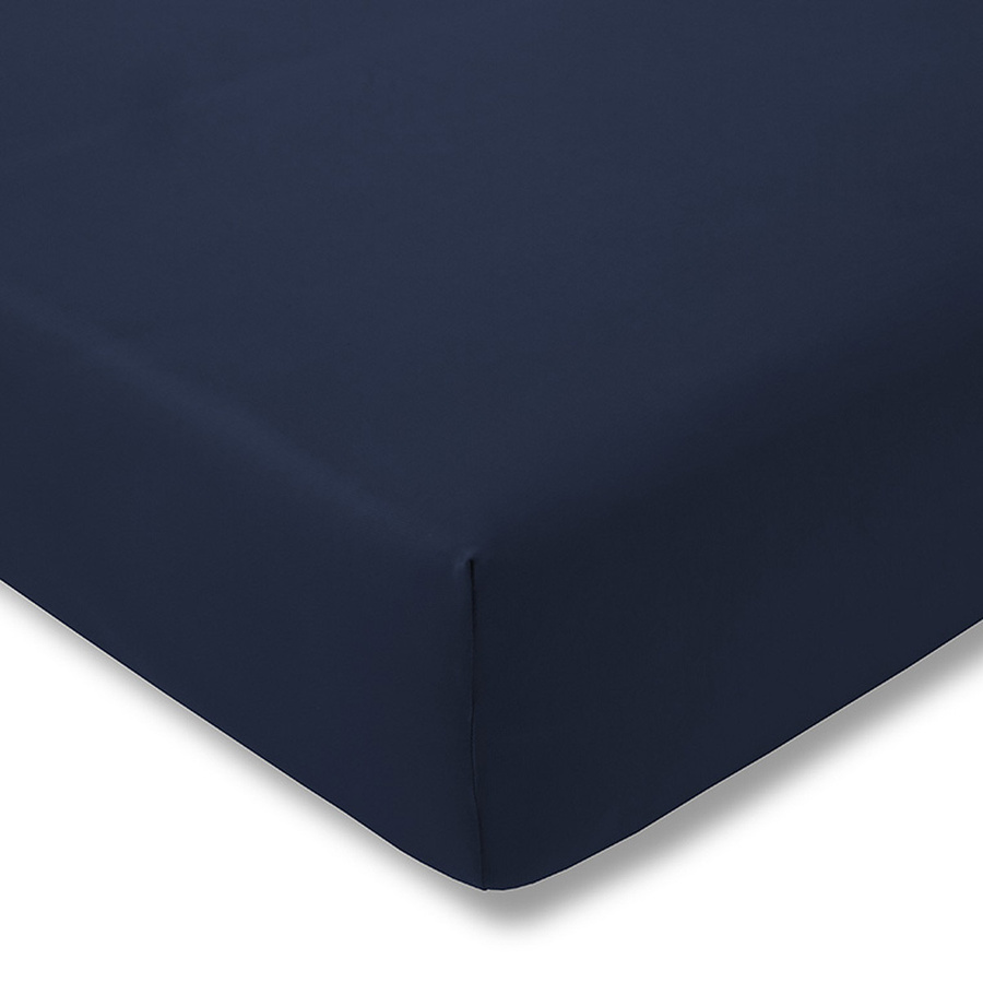 Estella Topper-Spannbetttuch aus Zwirnjersey in Blau, 100 x 200 cm - Bild 1