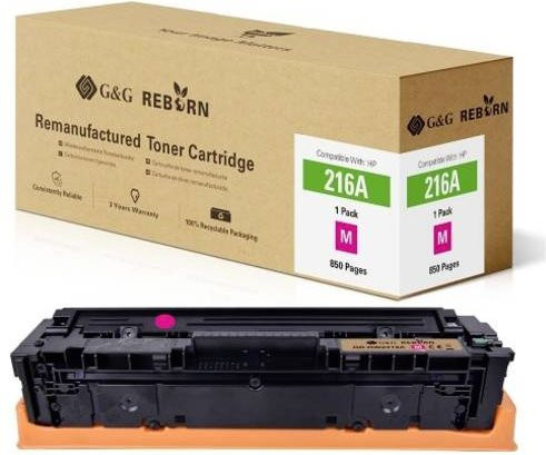 G&G Toner Cartridge Magenta Kompatibel mit HP 216A Remanufactured mit 850 Seiten Reichweite - Bild 1