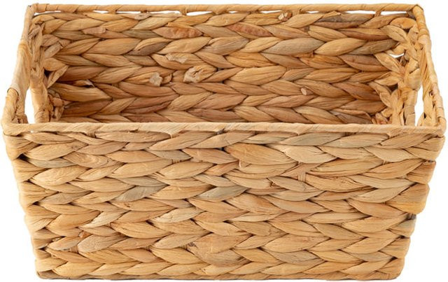 ECHTWERK Aufbewahrungskorb aus Wasserhyazinthe, rechteckig, hellbraun, B/T/H: 25 x 35 x 16 cm - Bild 1