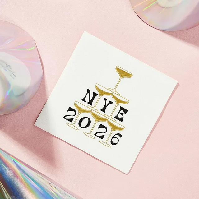 20 Stück Silvester Servietten für deine Party Dekoration in Weiß - Bild 1