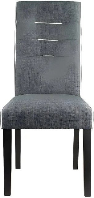 Vente-unique Stuhl Gabelle in Grau mit Stoffbezug, Breite: 47 cm, Tiefe: 47 cm, Höhe: 47 cm - Bild 1