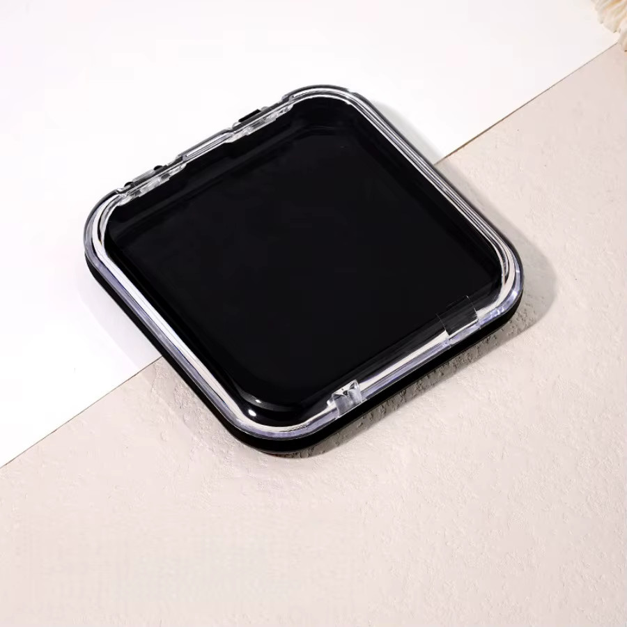 Transparente Aufbewahrungsbox aus Kunststoff mit Klappdeckel für Nagellack, Schmuck und Accessoires in Schwarz - Bild 3