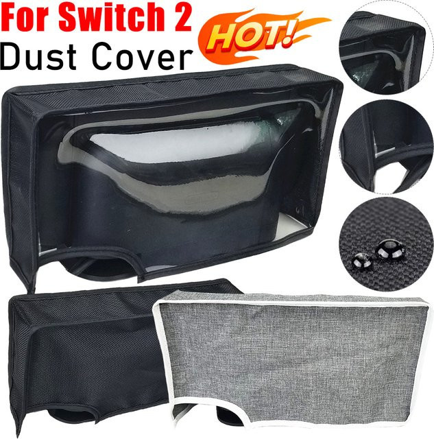 Wasserdichte und kratzfeste Staubschutzhülle für deine Nintendo Switch 2 Konsole in Grau - Bild 1