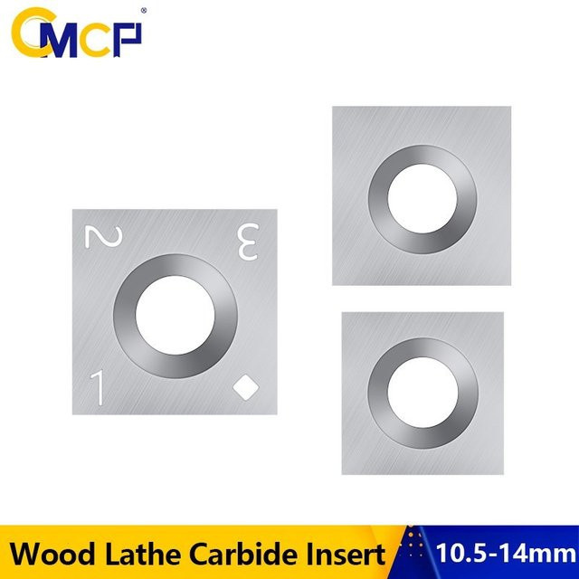 Cmcp Hartmetall-Einsatzplatten für Holzfräser und Hobel, Farbe: Silber, B/T/H: 12 x 12 x 10,5 cm - Bild 1