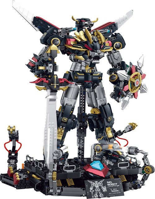 GUCAA Technische Mech-Serie Schwarzer Löwe, Bausteine, Schwarz - Bild 1