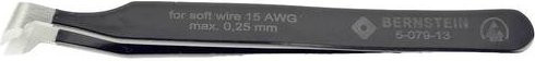 BERNSTEIN ESD Pinzette 15 AP 115mm Schwarz aus Carbonstahl - Bild 1