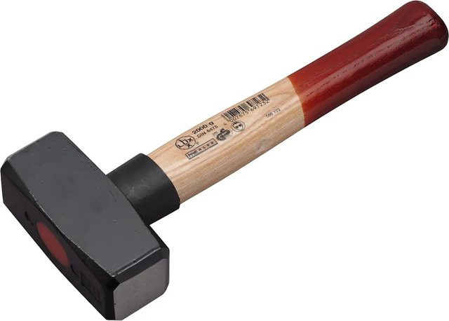 LUX-TOOLS Fäustel Comfort aus geschmiedetem Stahl mit Holzgriff, 2 kg - Bild 1