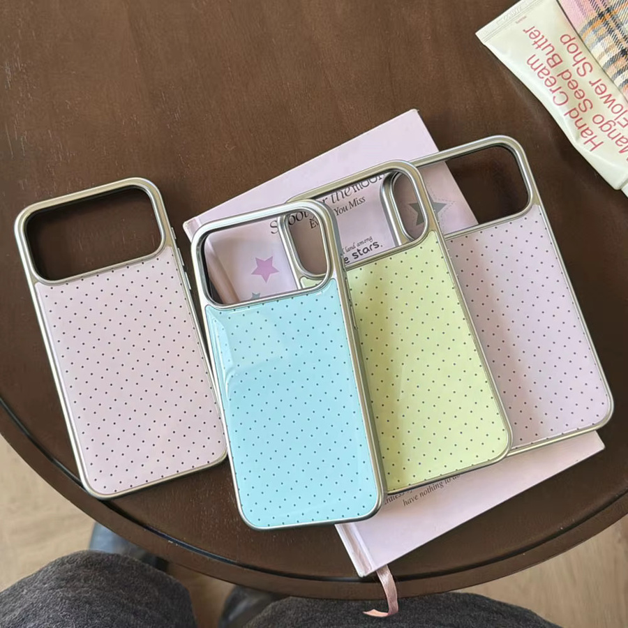 Potdemiel Koreanische Polka Dot Handyhülle für iPhone 17 16 15 14 13 12 11 Pro Max X XR Air Plus, Transparent, Weiche Rückseite - Bild 2