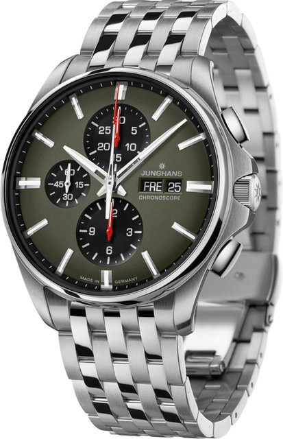 Junghans Chronograph, Automatik, Edelstahl, 45 mm, Herren - Bild 1