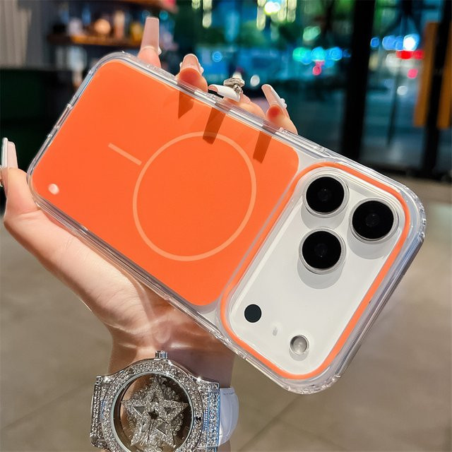 RPKKS Magnetische MagSafe Schutzhülle für iPhone 17 Pro Max, iPhone 17 Air und iPhone 16 Pro Max Plus in Orange - Bild 1
