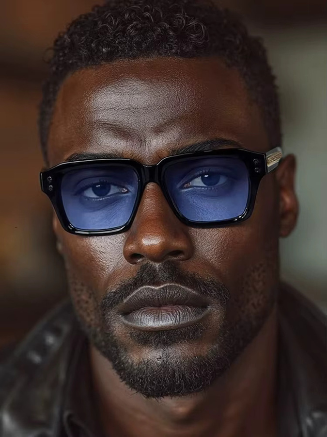 Kajila Sonnenbrille, Quadratisch, Vollrand, Schwarz, Kunststoff, Herren - Bild 2