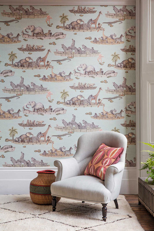 Cole & Son Tapete Zambezi in Blau - Bild 2