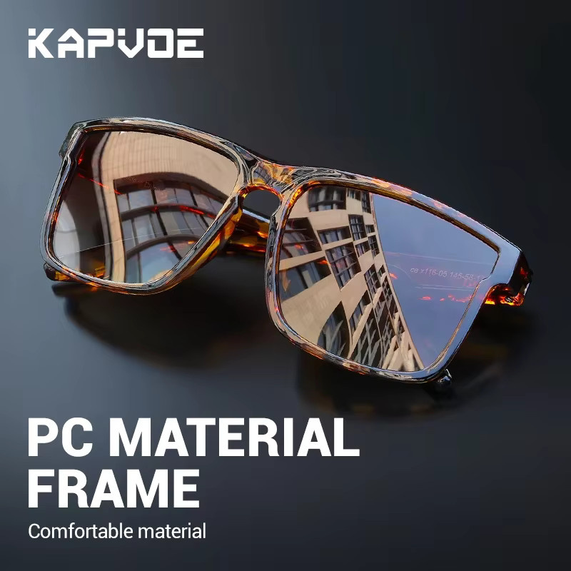 KAPVOE Sonnenbrille, Square, Vollrand, Kunststoff, braun, Unisex - Bild 2