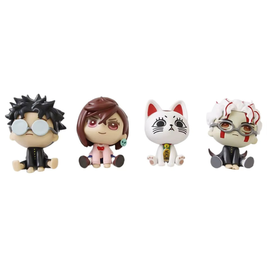 TAKARA TOMY Anime Dandadan Q-Version Figuren Set aus PVC, 4 Stück, Multicolor, Ayase Momo und Ken Takakura Action Modelle für dein Desktop-Zubehör - Bild 2