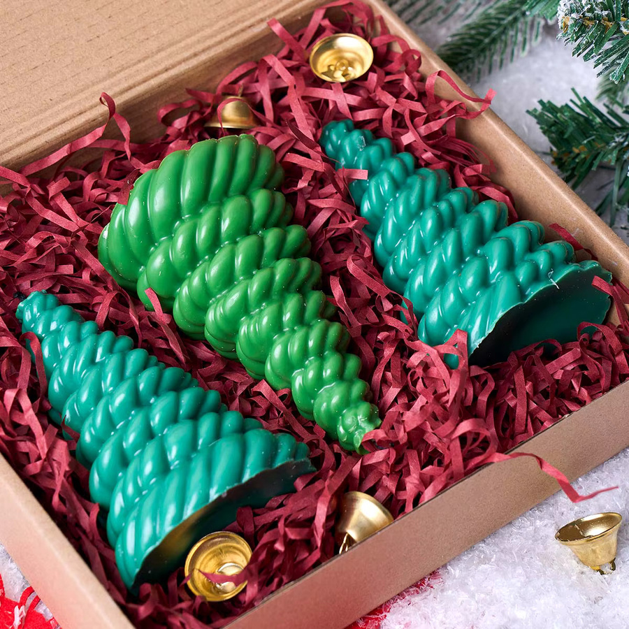 UDOCOOL 3D Weihnachtsbaum Ornament Silikon Form in Grün für handgemachte Seife, Gips oder Harz zur Weihnachtsdekoration - Bild 5