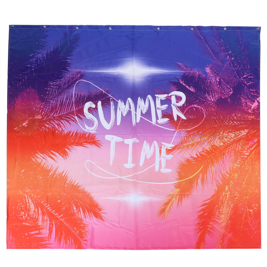Wasserdichter Duschvorhang von OutsideWorld aus Polyester mit floralem Pflanzenmuster in Multicolour inklusive Haken - Bild 3