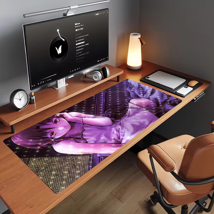 Anime Serial Experiments Lain Mauspad in Purple, rutschfeste Gamer-Schreibtischunterlage für Laptop und Büro - Bild 2