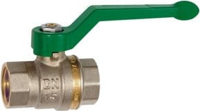 Riegler Trinkwasser-Kugelhahn aus Messing, vernickelt, Handhebel, IG/IG, G 1, DN 25, Chrom - Bild 1