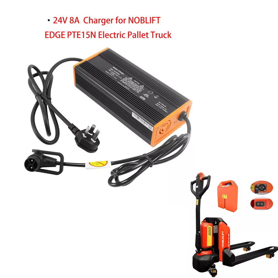 NOBLIFT EDGE PTE15N Lithium-Batterie-Ladegerät 24V 8A, schwarz, IP67 wasserdicht und staubdicht - Bild 2