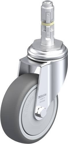 Blickle LKRA-PATH 101KF-11-E12 Lenkrolle in Grau und Silber mit Kunststoffrad und 100 mm Durchmesser für eine Tragfähigkeit von bis zu 120 kg - Bild 1