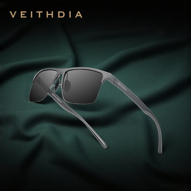 VEITHDIA VFA6632 Sonnenbrille, randlos, Aluminium, polarisiert, Unisex - Bild 1